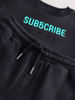 Футболка и джоггеры в комплекте для мальчика Next E98-837, Черный