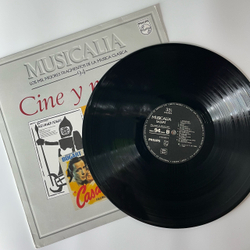 Винтажная виниловая пластинка LP Сборник Музыка Из Кинофильмов Musicalia 94. Cine Y Musica (Испания 1987) (Касабланка, Уснесенные Ветром и др)