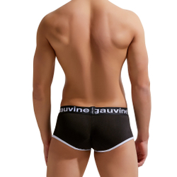 Мужские трусы хипсы черные GAUVINE 3004