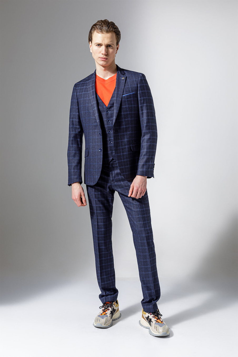 Костюм SLIM FIT из ткани в клетку