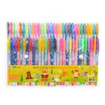 Ручка гелевая, Basir, цветные чернила, серия "Лисята", ароматизированная с блёстками, 60 шт