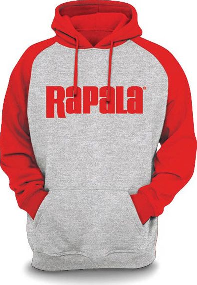 Толстовка RAPALA Sweatshirt серая с красными рукавами XL