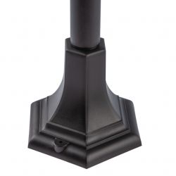 Садово-парковый светильник ЭРА «Валенсия 4» НТУ 07-60-002 черный 4-гранный напольный IP44 Е27 max 60Вт | Садово-парковые светильники