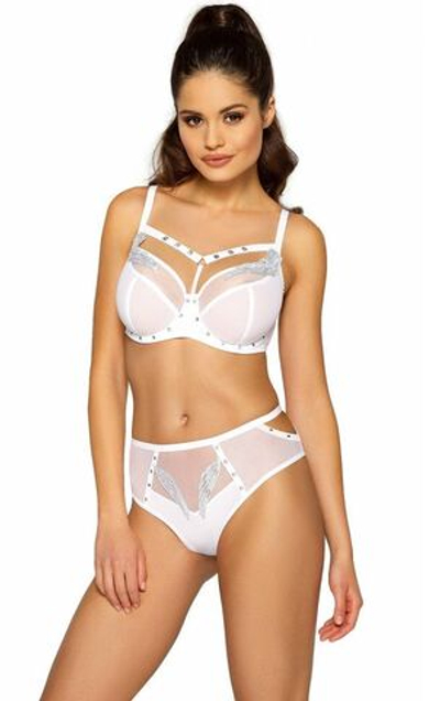 Бюстгальтер Starling с плотной чашкой и вышивкой люрексом в виде крылышек (Размер: 75L) (Цвет: белый)