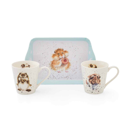 Royal Worcester Wrendale Designs Набор из 2 кружек 180 мл с подносом для диетических стартов