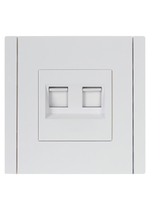 FORTE&PIANO Розетка компьютерная двойная RJ45 кат.5E FP233 белый IEK