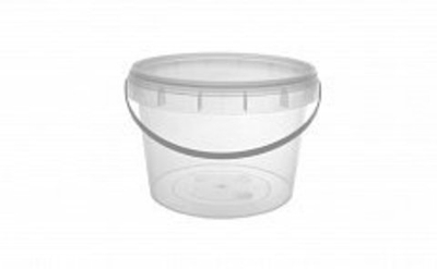 Ведро 0,55 л прозр.с крышкой h-85 d-109 мм (120шт в кор)
