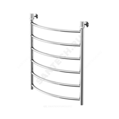 Полотенцесушитель водяной нерж сталь Лесенка Ду 25 (1") НР 500х700мм 6П нижнее подключение б/к Уют Элит-Металл ВБК-15-08