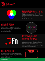 Клавиатура A4Tech Bloody Neon черный (B135N)