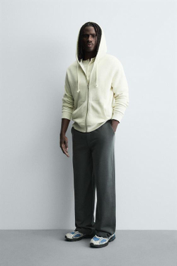 ZARA БАЗОВЫЕ ШИРОКИЕ БРЮКИ-ДЖОГГЕРЫ, ТЕМНЫЙ АНТРАЦИТ