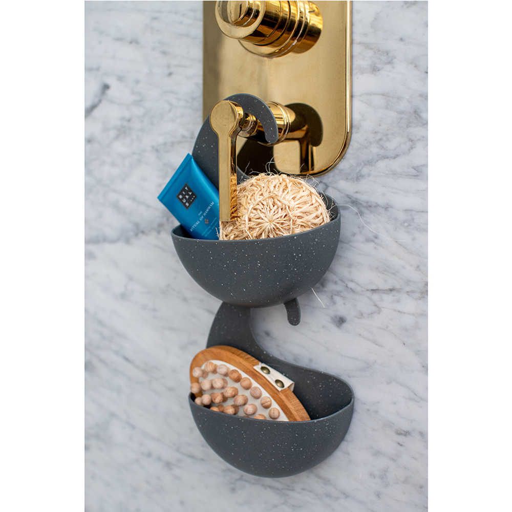 Органайзер для ванной surf, organic, 15х17,6х5,3 см, молочный