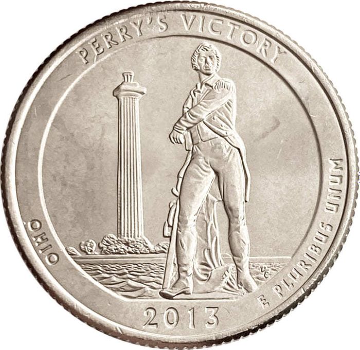 25 центов (1/4 доллара, квотер) 2013 США «Мемориал победы Перри» (D) (17-й парк)