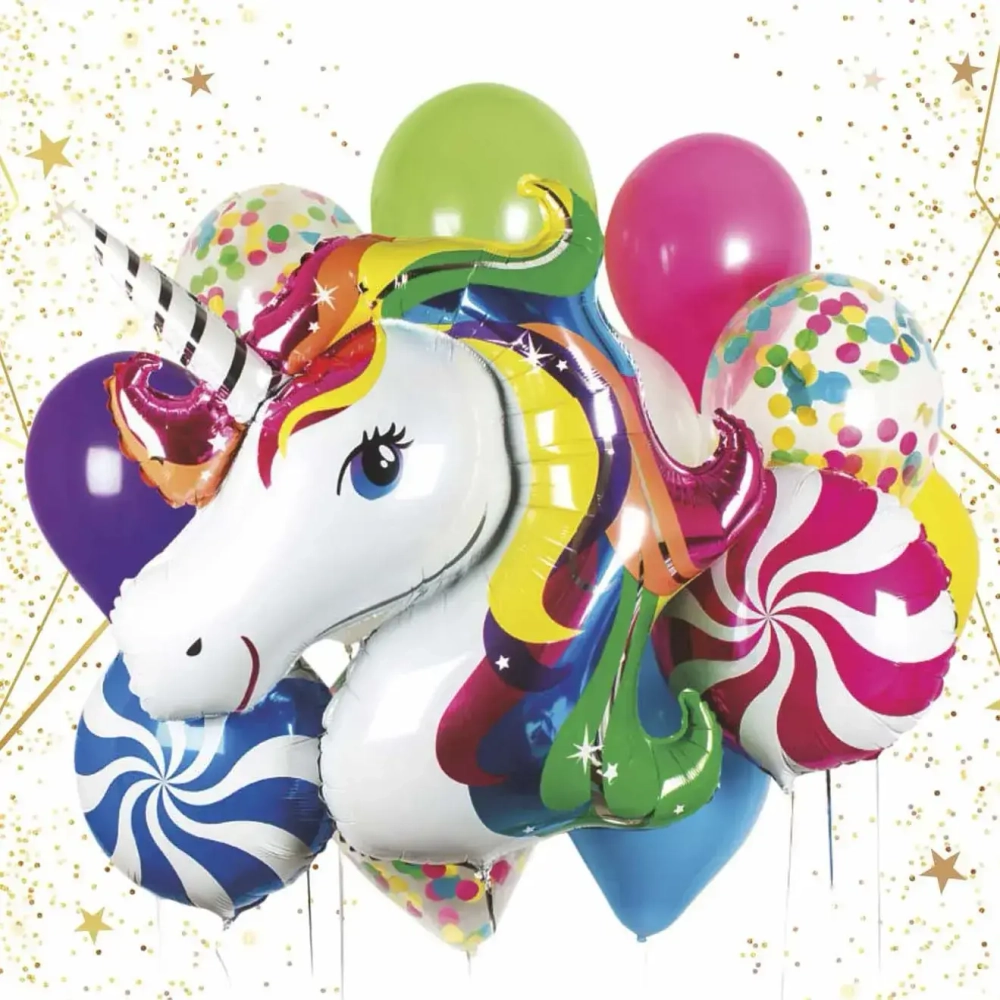 Набор шаров 12 шт «Милый Единорог»
