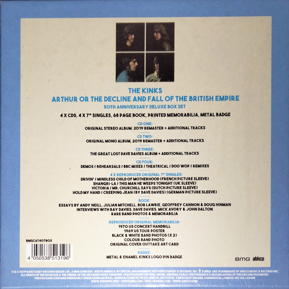 The Kinks / Arthur Or The Decline And Fall Of The British Empire (Limited Edition)(4x7"Vinyl Single+4CD)