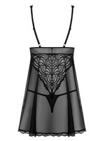 Эффектная коротенькая сетчатая сорочка Sweetia (Размер: XXL) (Цвет: черный)