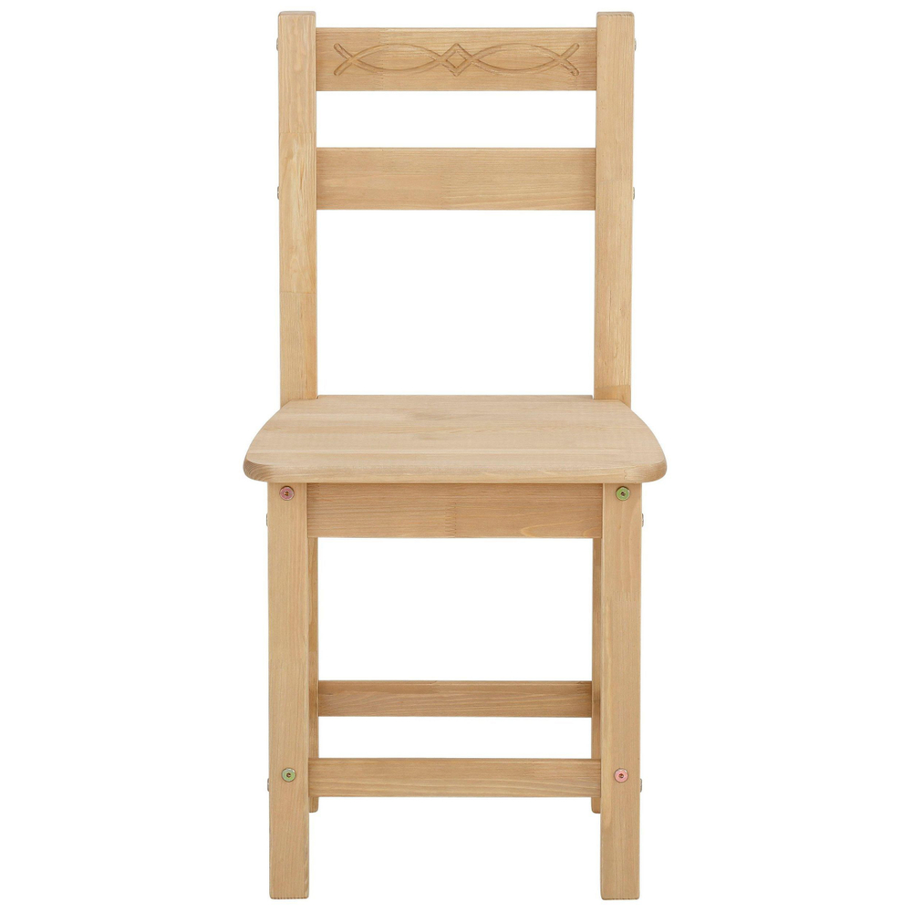 Обеденная группа Индра из массива сосны, обеденный стол 120х80х75 и 4 стула 43х43х88