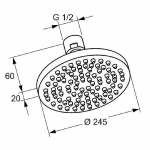 Верхний душ Kludi A-QA 665110500