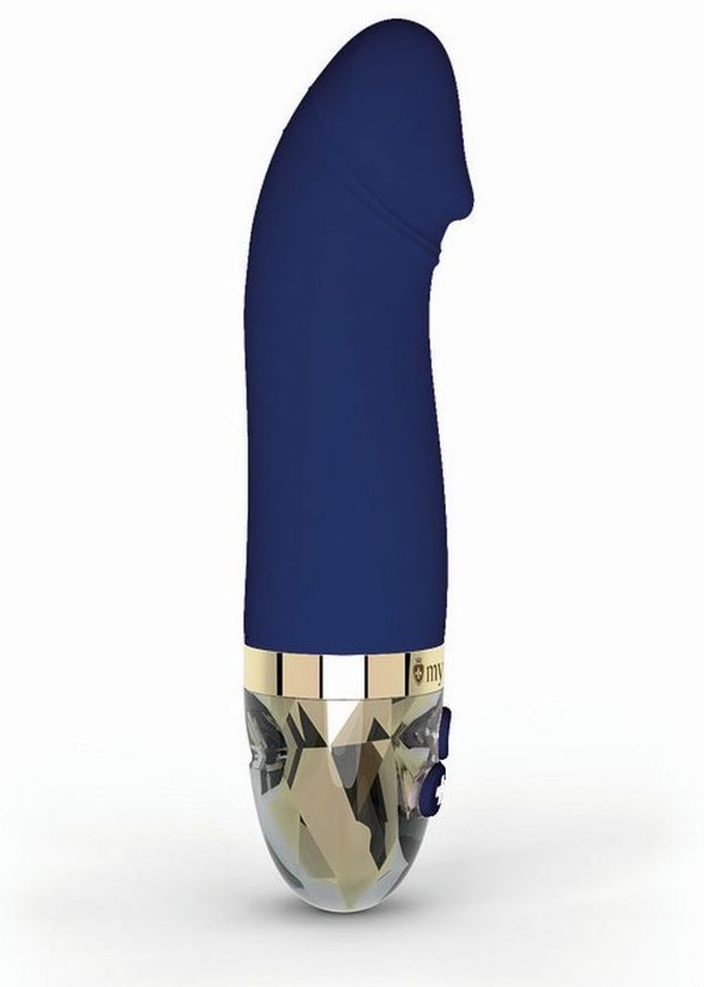 Синий вибратор для G-точки Real Deal Neal - 16,5 см. (Цвет: синий)