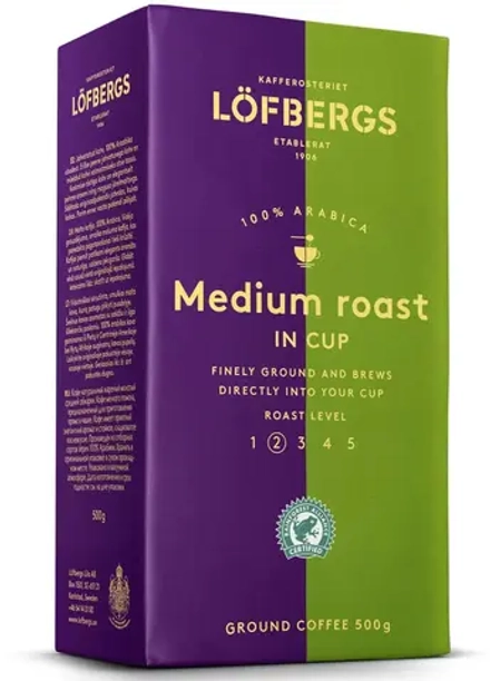 Кофе LOFBERGS Medium Roast, молотый, 500г. Лофбергс