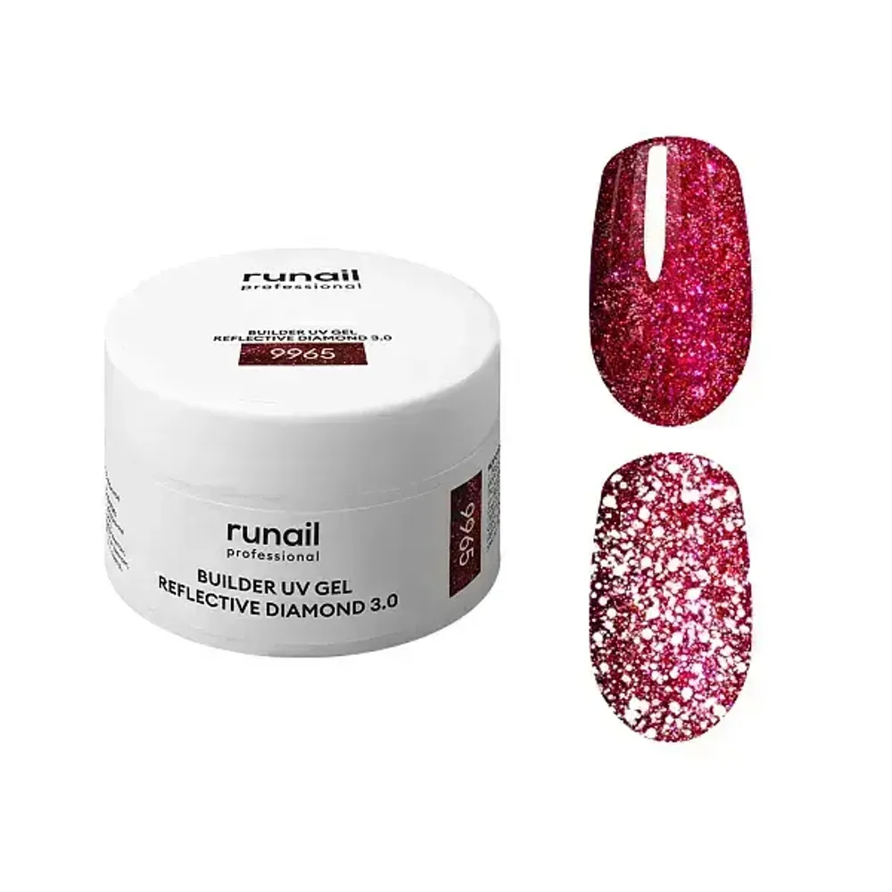 Моделирующий УФ-гель светоотражающий BUILDER UV GEL REFLECTIVE DIAMOND 3.0, 15г №9965