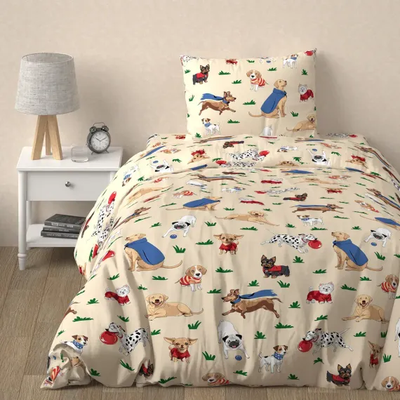 Комплект постельного белья TEO kids 1.5-спальный Dogs наволочка 50х70
