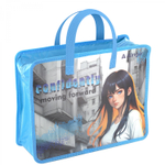 Папка с ручками 1 отделение, А4 265х335х120мм, Alingar, пластик, ручки тесьма, дизайн с двух сторон, молния сверху, "Confidently"