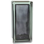 Стеклоблок Vitrablok Половинка Чёрный Волна 19x9x8 - окрашенный внутри