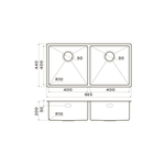 Мойка Omoikiri Taki 86-2-U/IF Side-LG нерж. сталь | Светлое золото