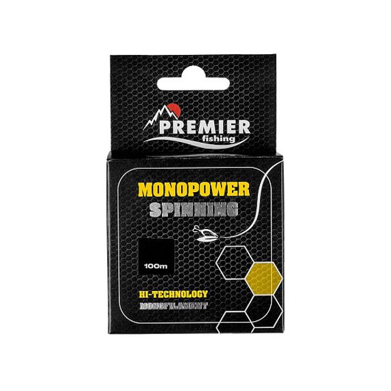 Леска MONOPOWER SPINNING 0,20mm/100m F.Yellow Nylon (PR-MS-Y-020-100) Premier Fishing