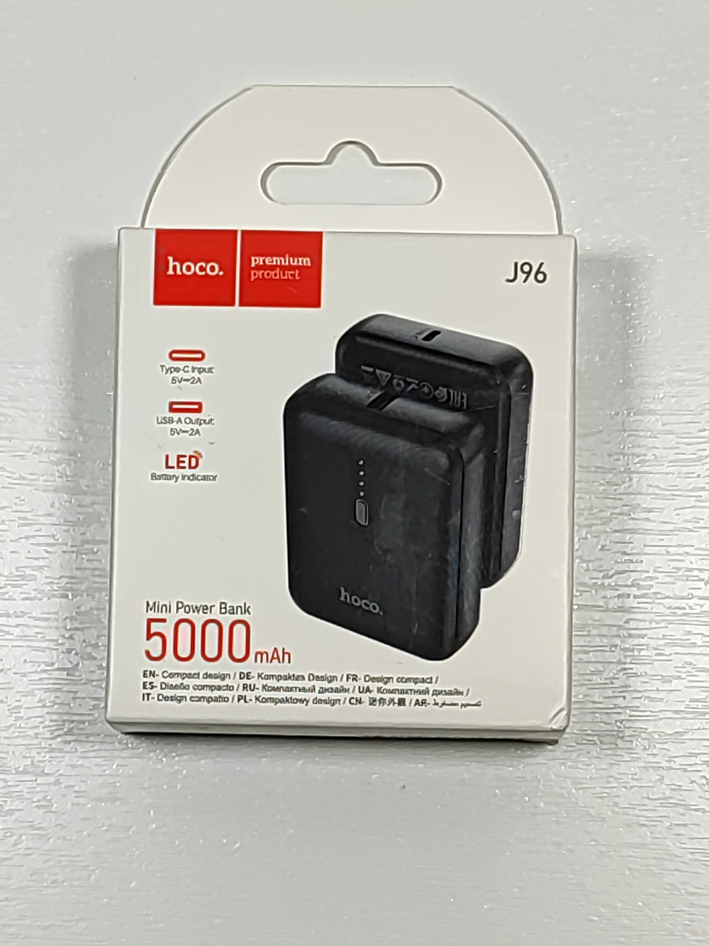 Внешний аккумулятор HOCO J96 LED 5000мАч