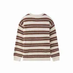 Свитер Ymkashix Soft Strips белый/кофейный