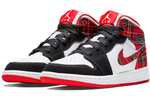 Air Jordan 1 Mid White Plaid GS