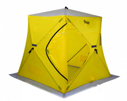 Палатка зимняя Helios Piramida 2,0х2,0 yellow/gray Premier