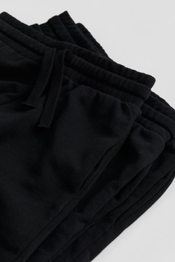 H&M Набор из трёх хлопковых шорт с карманами, черный