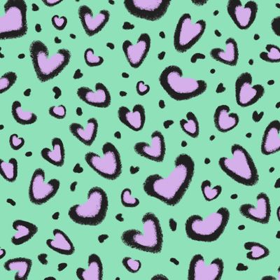 Леопардовые сердца / мятный с лавандой