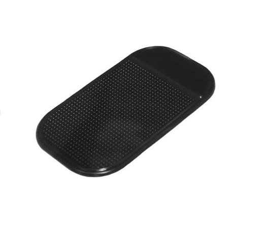 Коврик на панель приборов противоскользящий липучка (140х80мм) черный