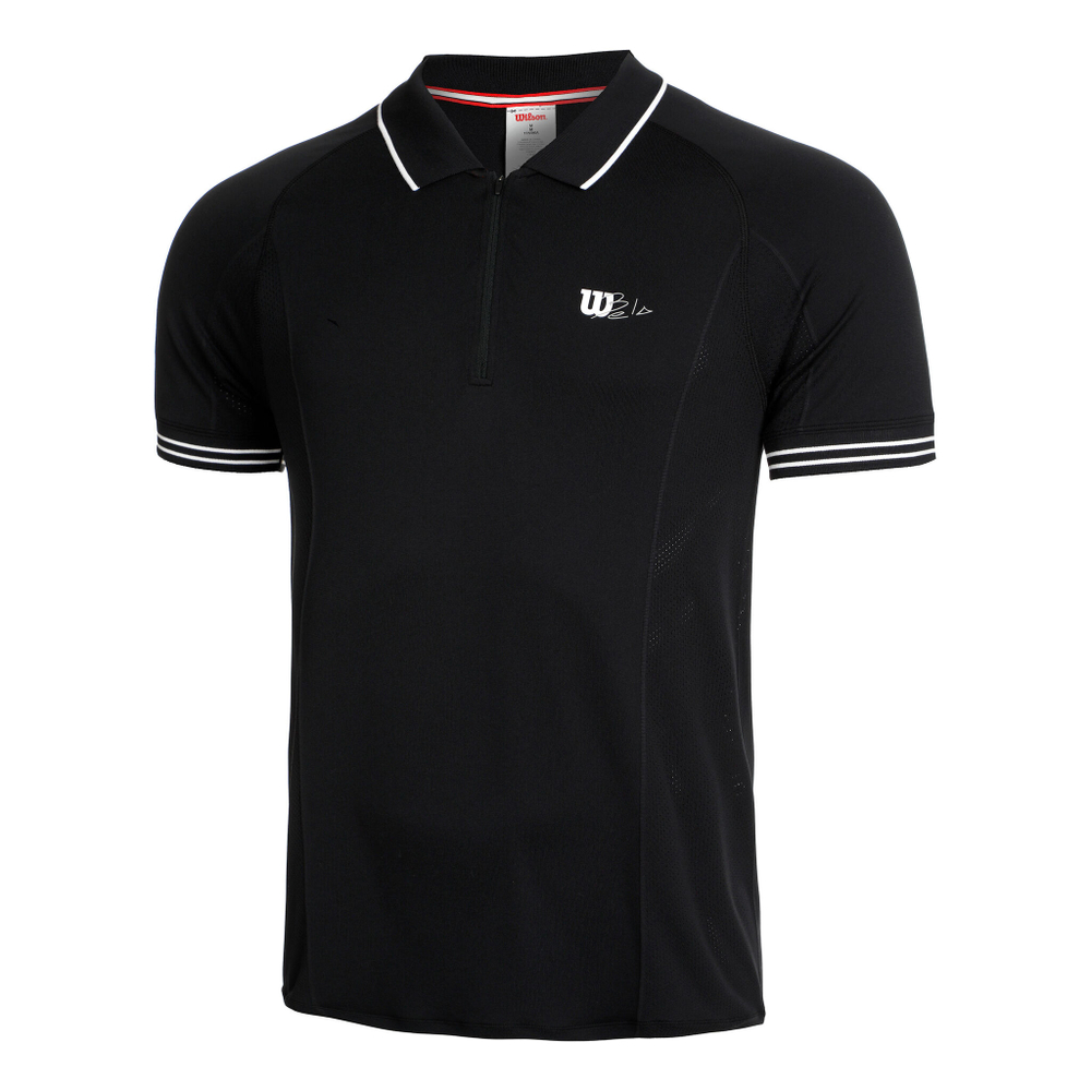 Мужское теннисное поло Wilson Series Seamless Polo Men - Black, White