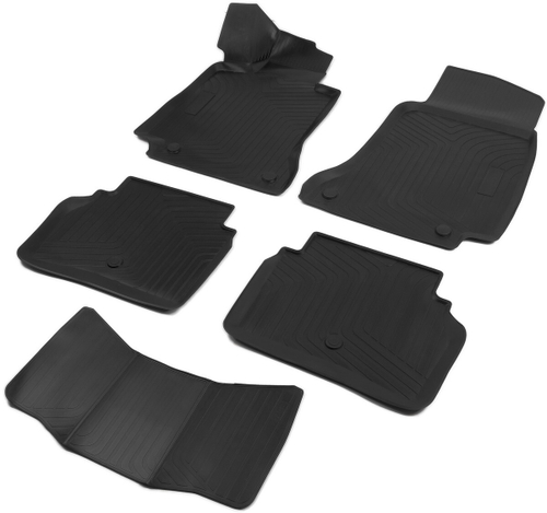 Коврики в салон автомобиля Rival для Mercedes-Benz E-klasse W213 седан 2016-2020 2020-н.в., полиуретан, с крепежом, 5 частей, 13901001