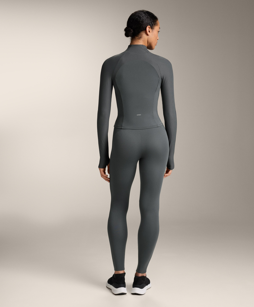 Oysho Высокотехнологичная куртка в рубчик, антрацитово-серый