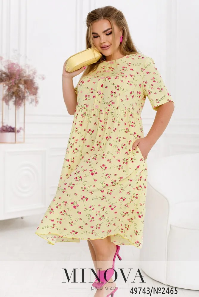 Платье 2465-желтый Minova