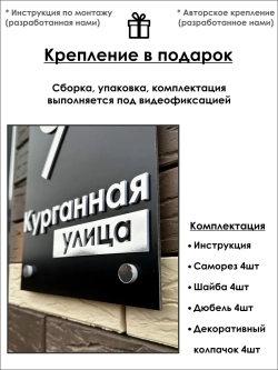 Адресная табличка на дом с объемными буквами