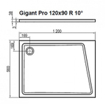 Душевой поддон из искусственного камня Ravak 10° Gigant Pro 120x90 XA05G70101P Белый