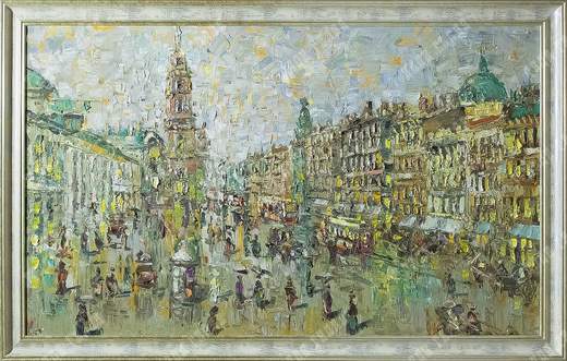 Буцкий Павел. На Невском. Холст, масло. С.-Петербург, Россия, 2022 г.