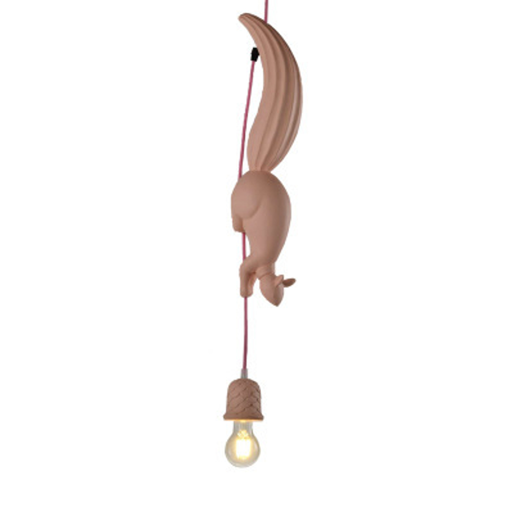 Pendant design lamp  SHERWOOD & ROBIN by Karman (Pink,  1 squirrel)