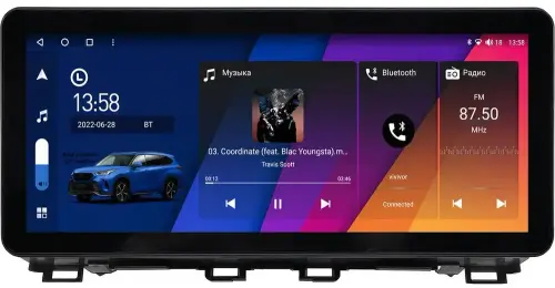Магнитола для Mazda 3 BM, Axela 2013-2019 - Canbox H-Line 0220 монитор 12.3" QLED в стиле Audi на Android 10, Быстрая, ТОП-процессор, CarPlay, 4G SIM-слот