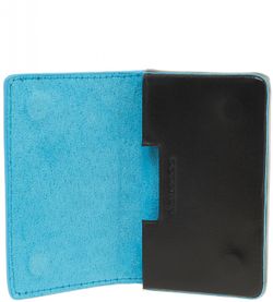 Чехол для визитных карт Piquadro Blue Square черный телячья кожа (PP1263B2/N)