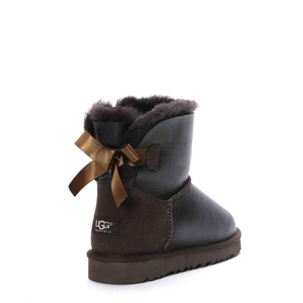 Угги Bailey Bow Mini Metallic Chocolate