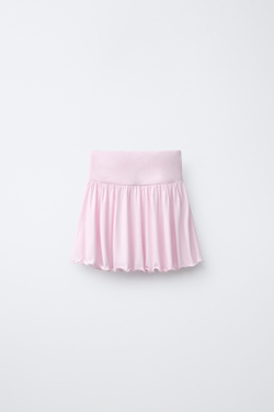 ZARA ЮБКА С ЗАКЛЕПКАМИ И ВОЛАНАМИ, РОЗОВЫЙ