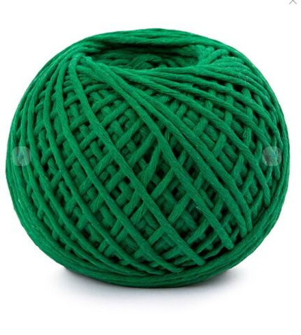 Шпагат хлопчатобумажный ШХ5 100% хлопок 1.5 мм ,зеленый