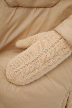 Варежки В028-08 бежевые